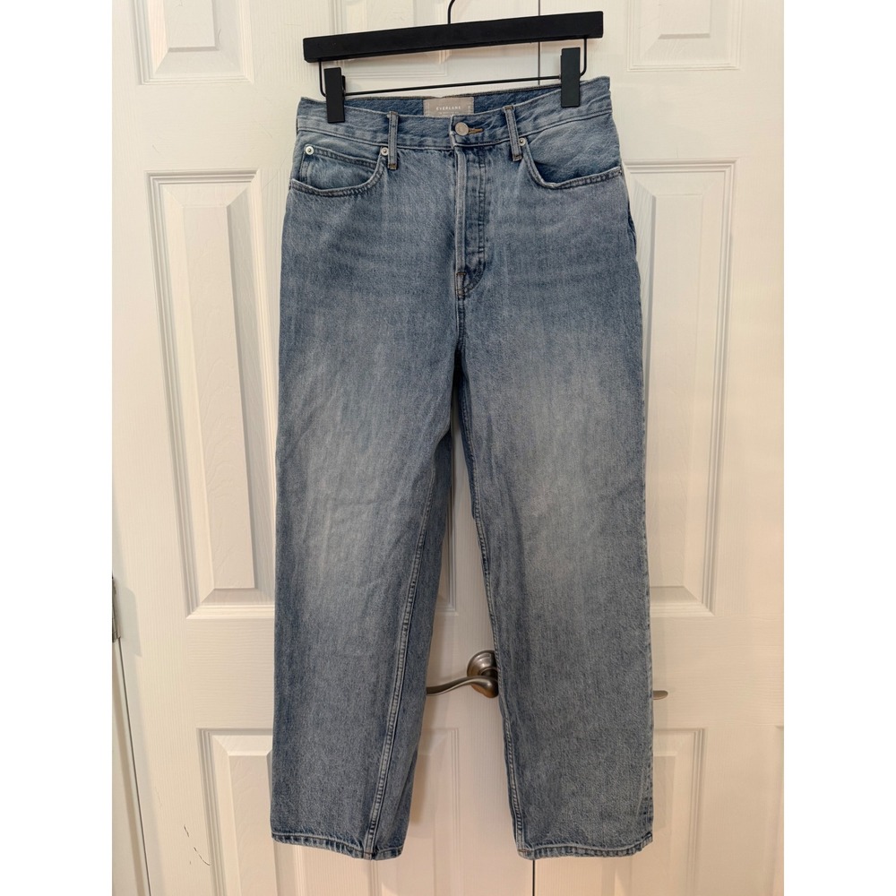 Everlane The 90s Way-High Jean Light Wash 100% Organic Cotton Denim size 28 Long